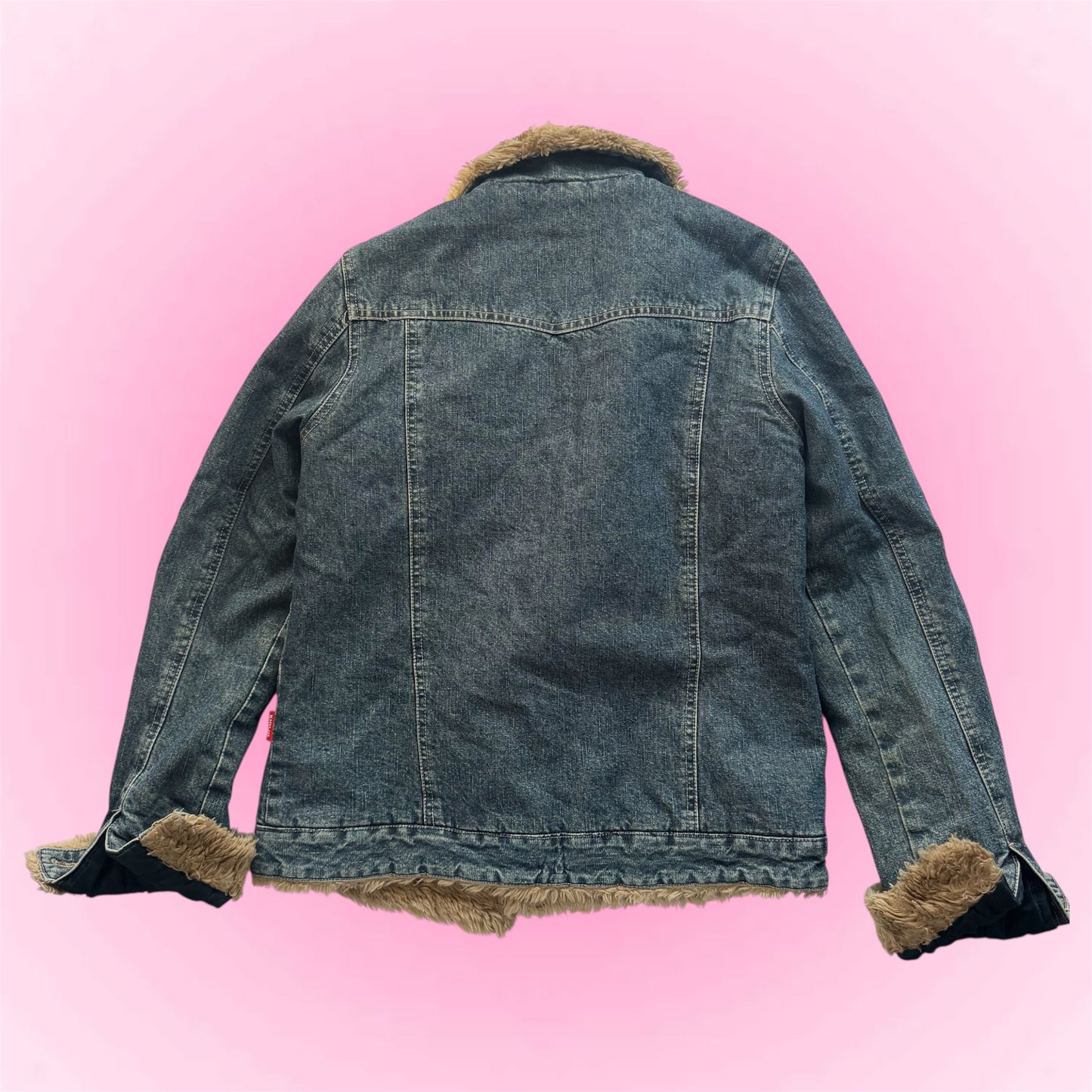 Denim Jacket with Faux Fur (S)