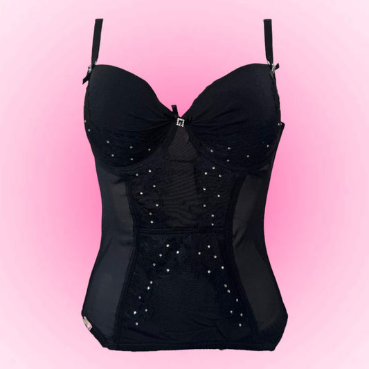 Black vintage corset (85B/C)