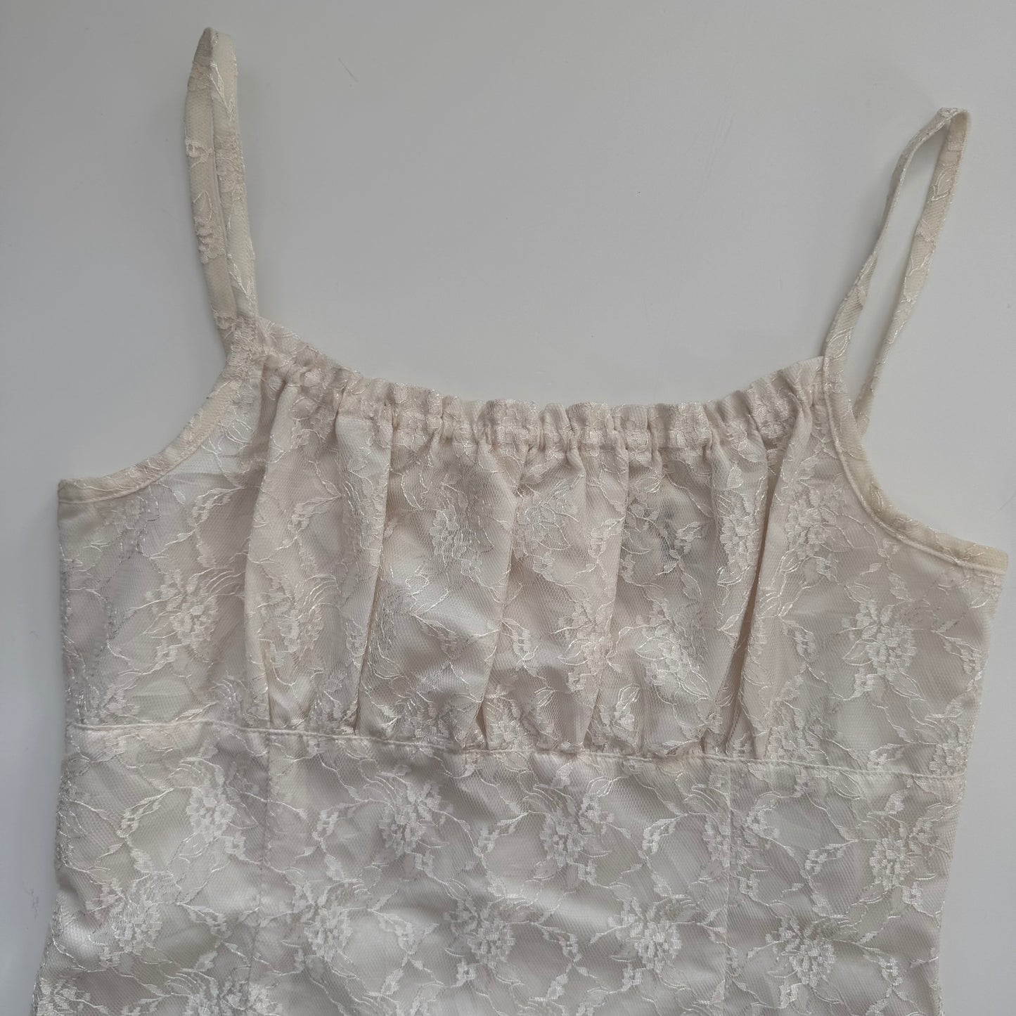 White lace milkmaid top (XS)