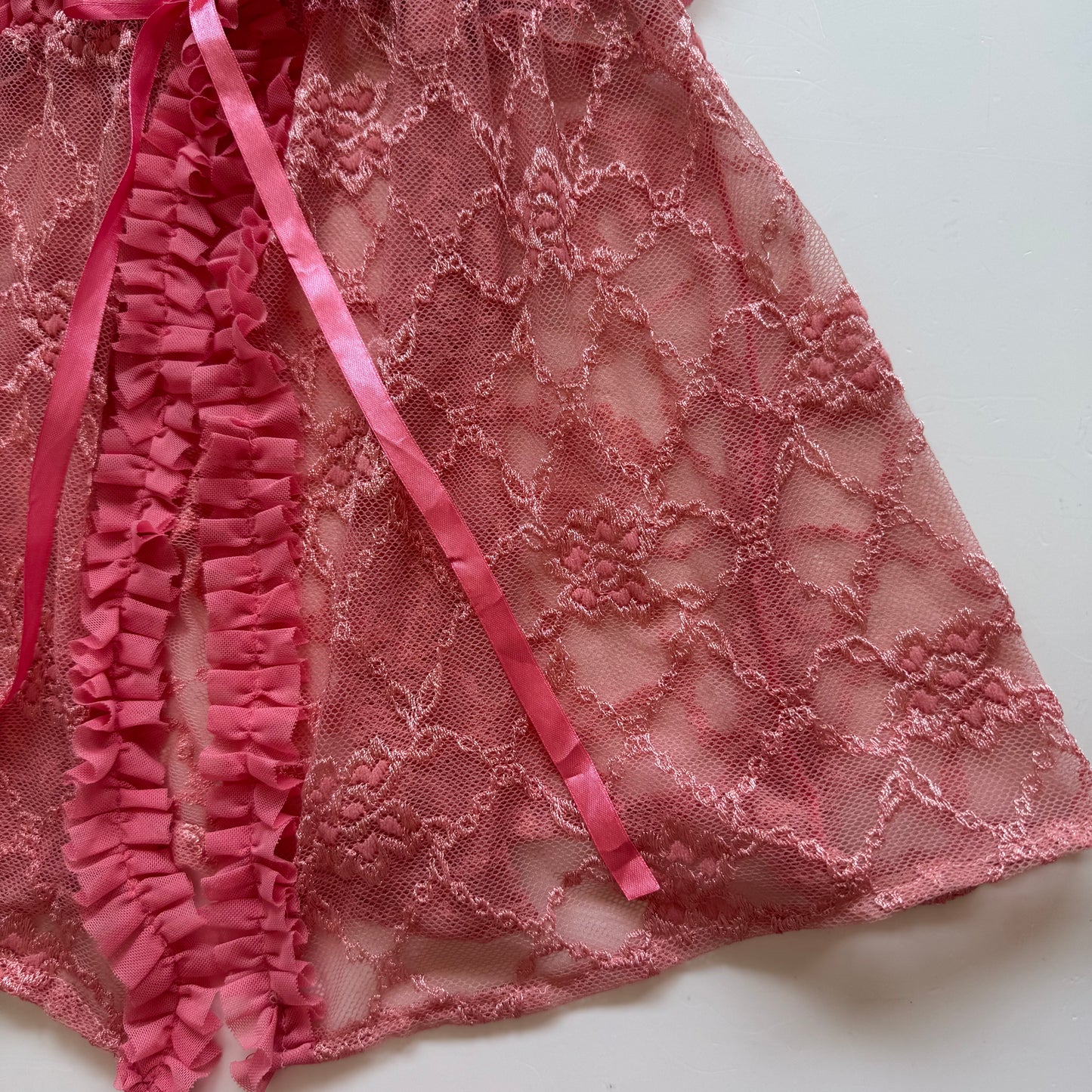 Pink Lace Babydoll Cami (S/M)