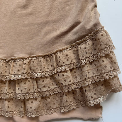 Brown Ruffle Hem Y2K Cami (M)