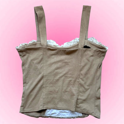 Beige Corset Style Bustier Top (XS)