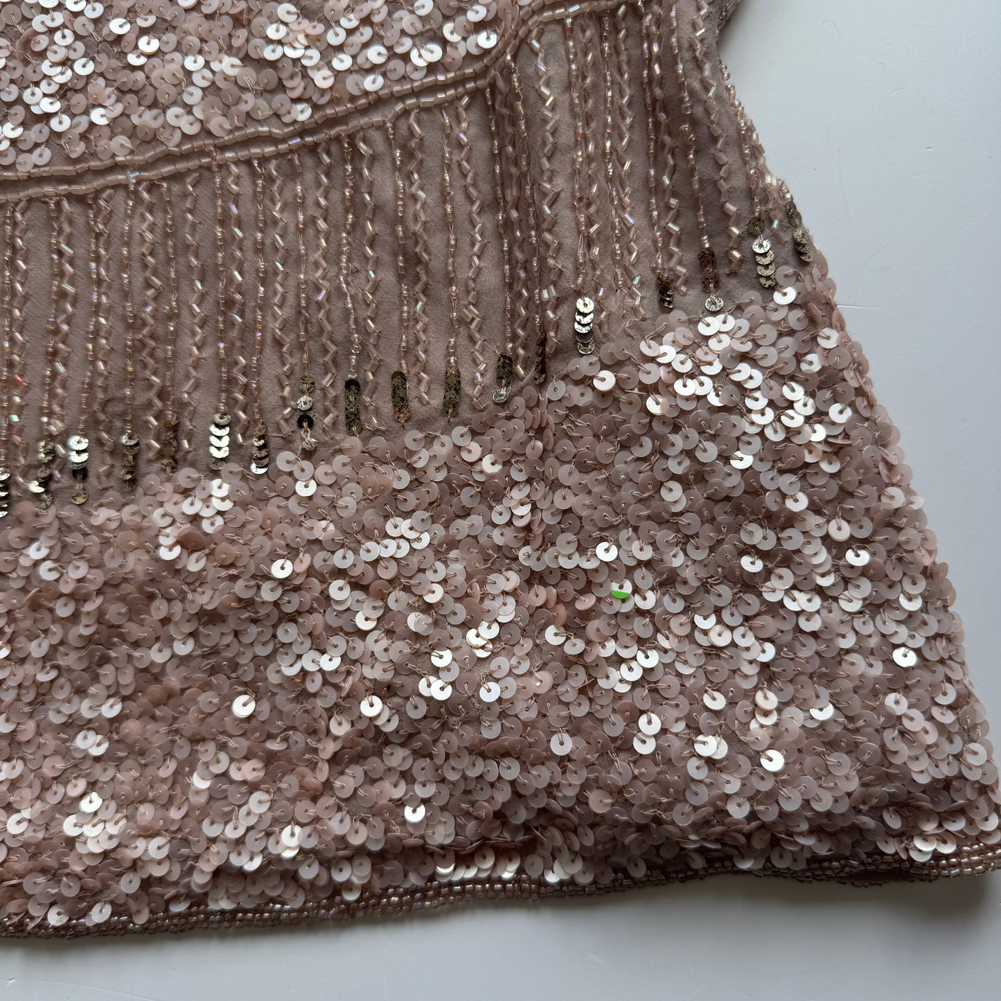 Pink Sequin Silk Top (M)