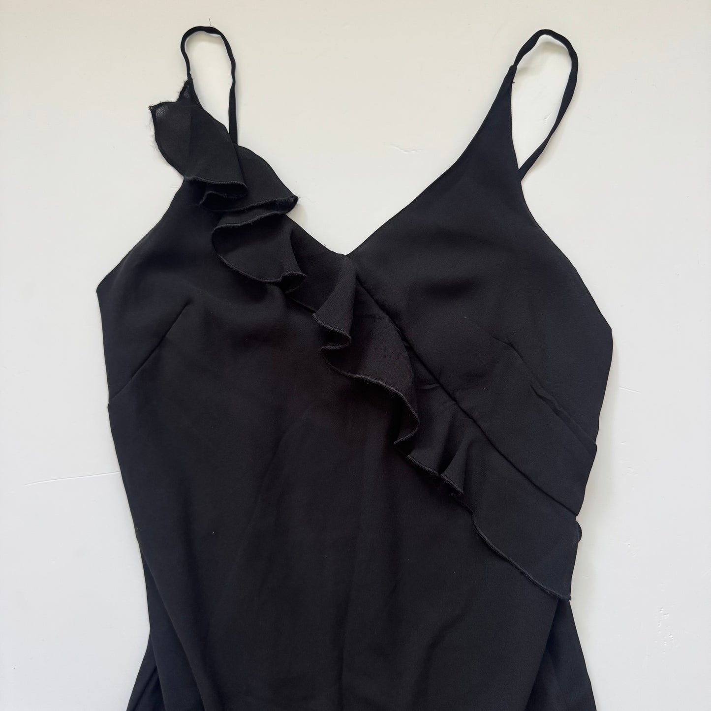 Vintage Black Ruffle Dress (M)
