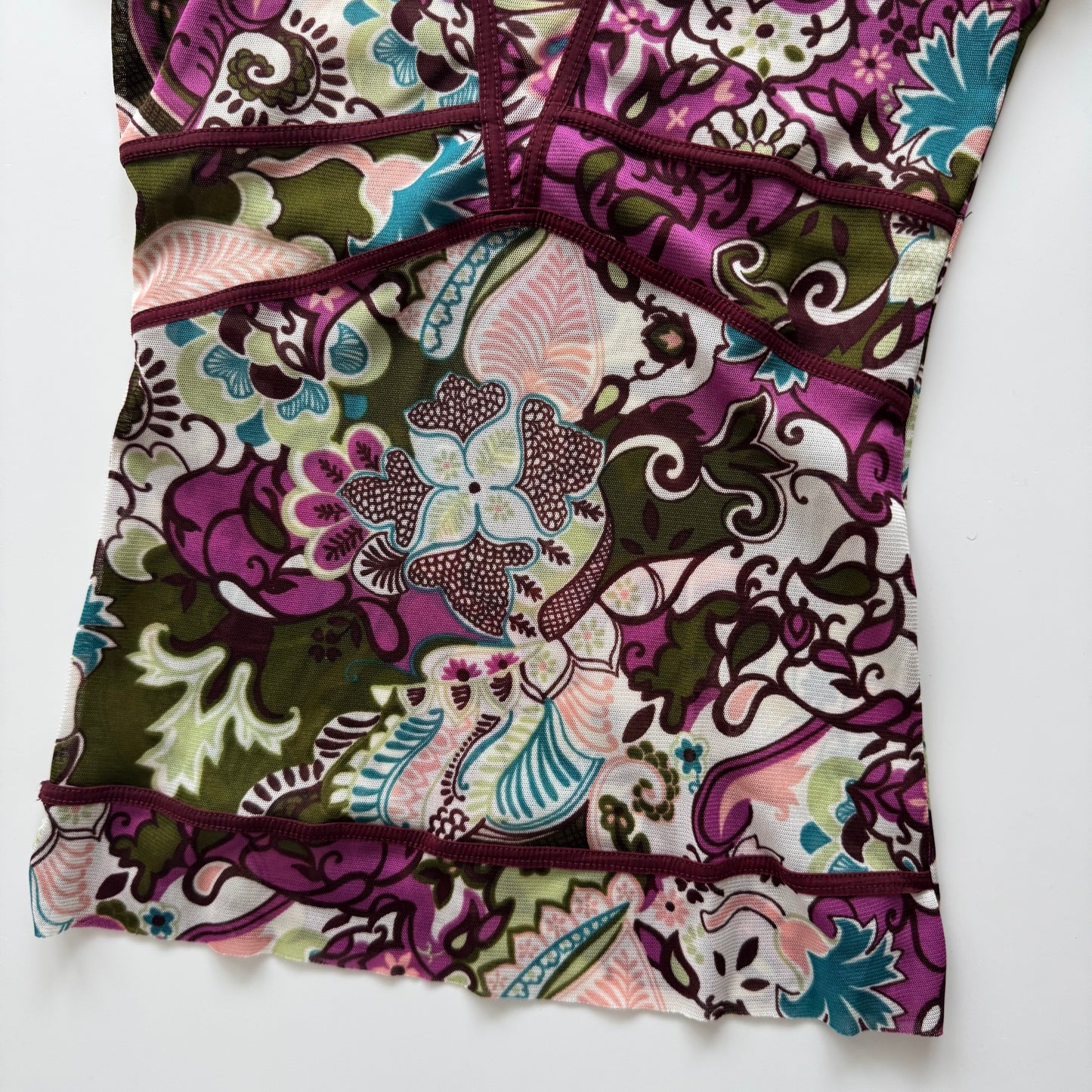 Floral mesh T-Shirt (S)