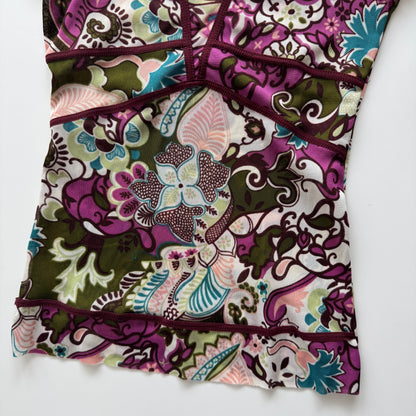 Floral mesh T-Shirt (S)