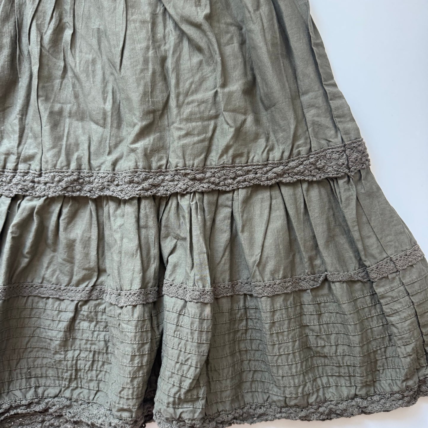 Khaki Y2k Maxi Skirt (M)