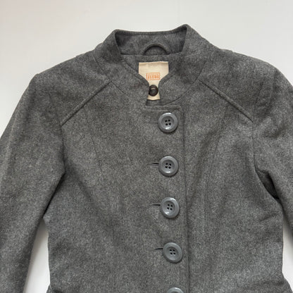 Grey Tailored Wool Coat (S)