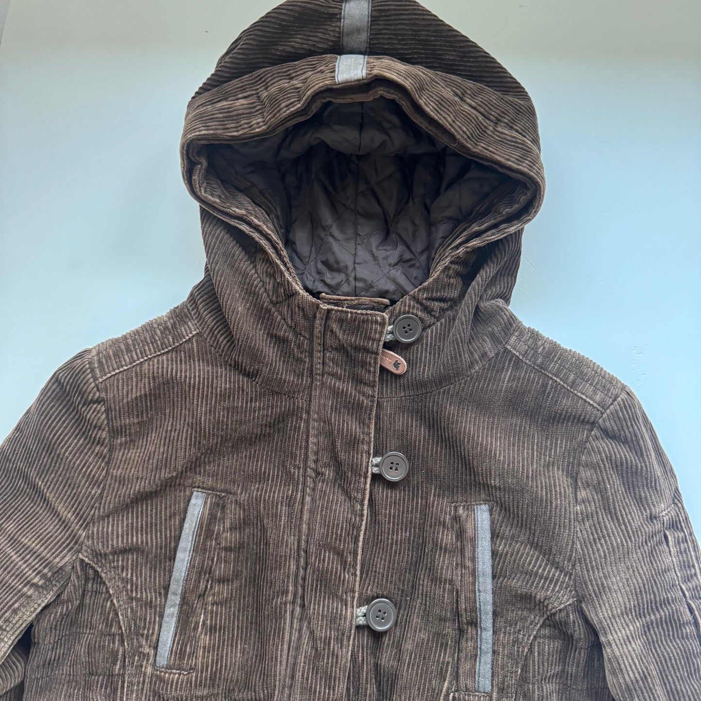 Brown Hooded Utility Jacket (S)
