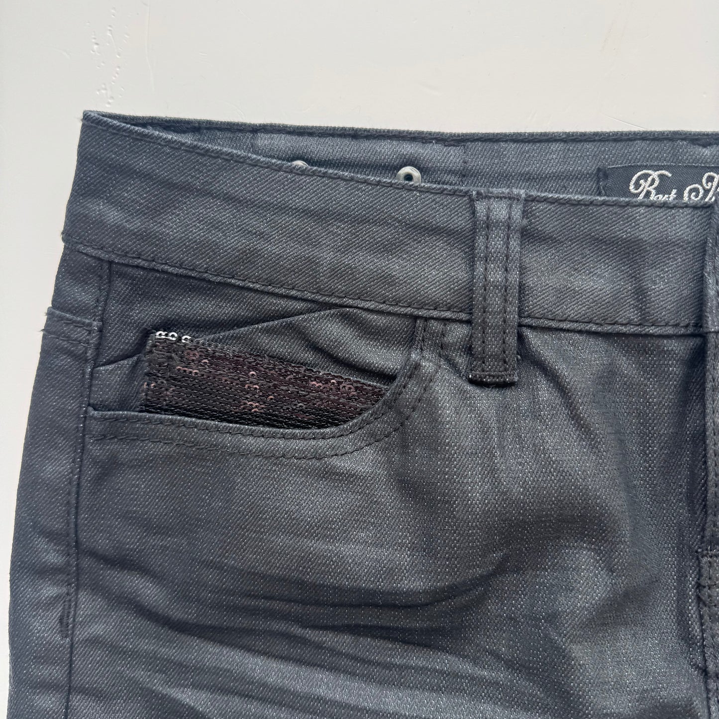 Black sequin mini skirt (M)