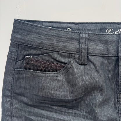 Black sequin mini skirt (M)