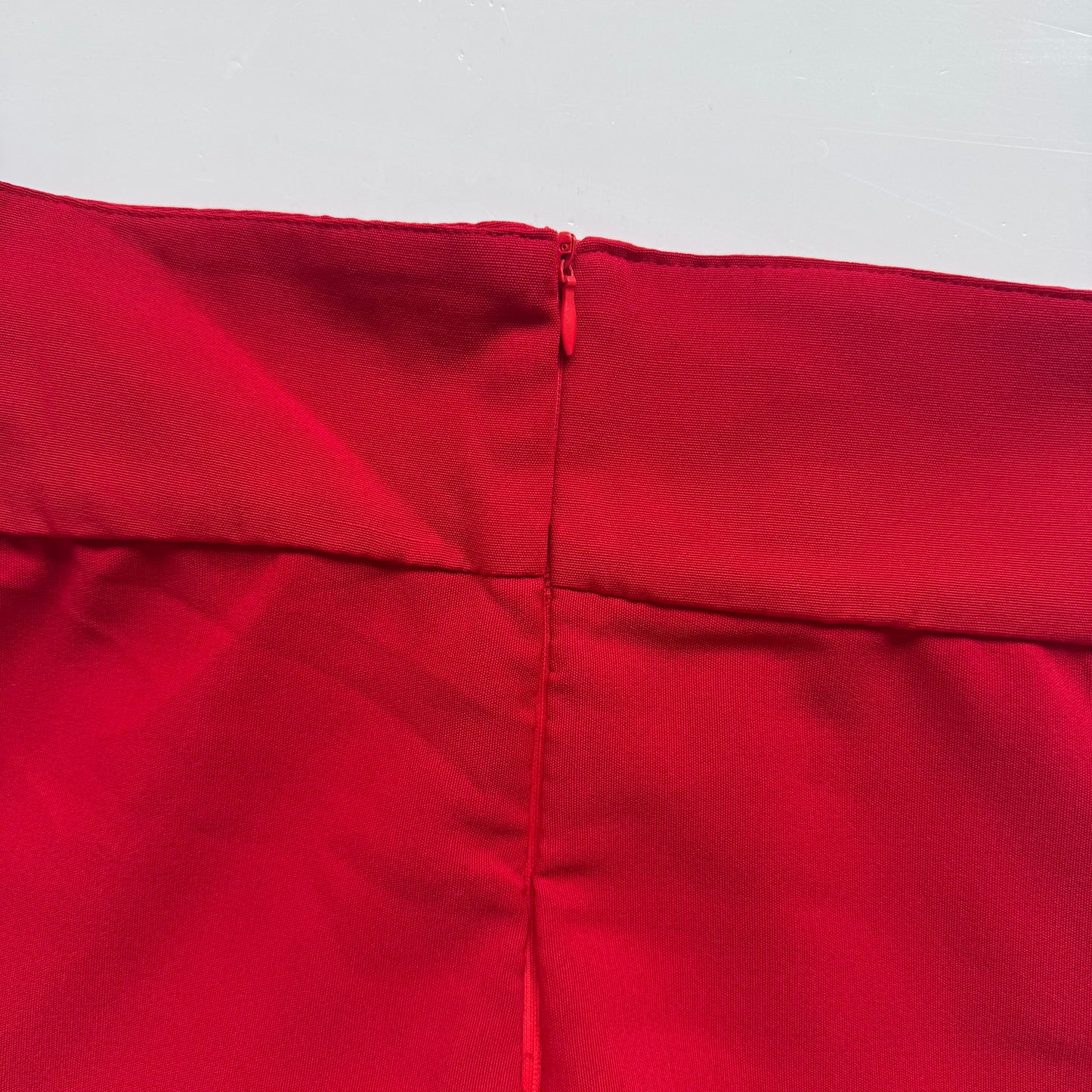 Red Low-Rise Mini Shorts (XS)