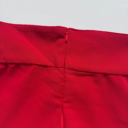 Red Low-Rise Mini Shorts (XS)