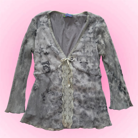 Grey coquette longsleeve (S/M)