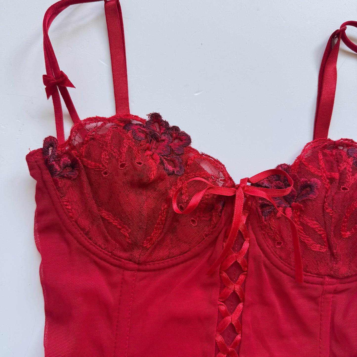 Red Lace Corset Top (70A)