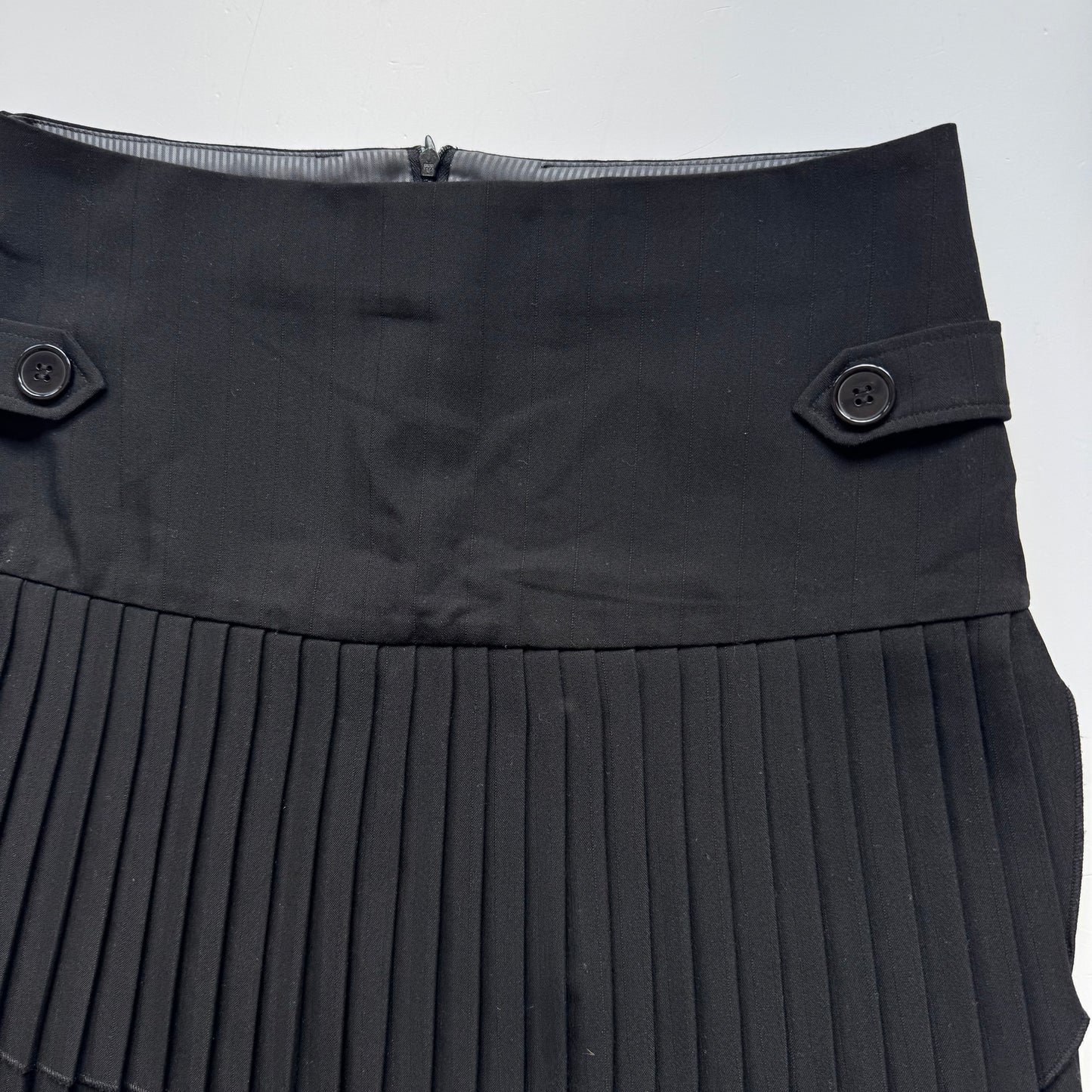 Black Pleated Mini Skirt (S)