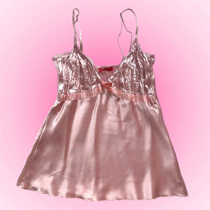Pink Satin Lace Cami (S)