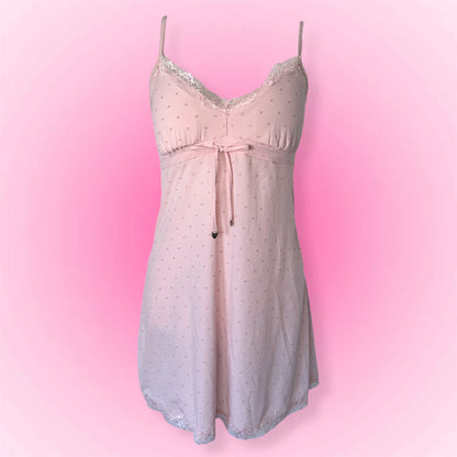Pink Heart Coquette Babydoll Dress (S)
