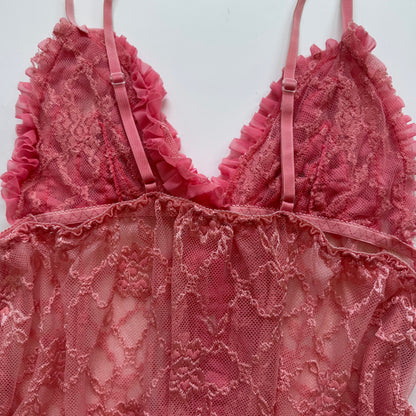 Pink Lace Babydoll Cami (S/M)