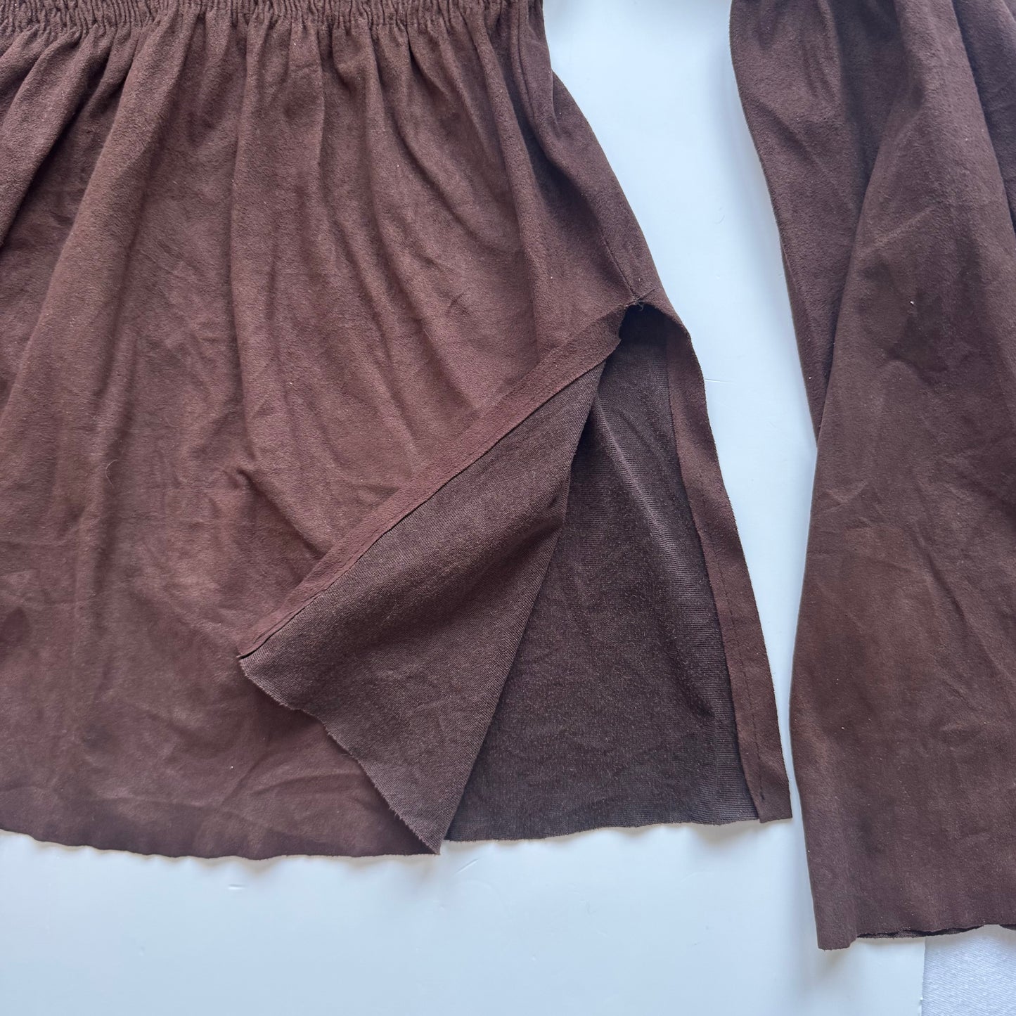 Brown Puff Sleeve Blouse (M)
