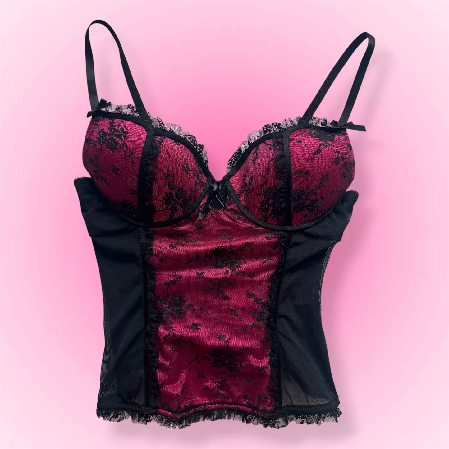 Pink Lace Corset Top (75B)