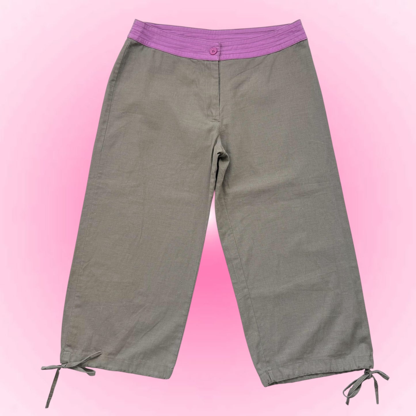 Green Low-Rise Y2k Capris (S)