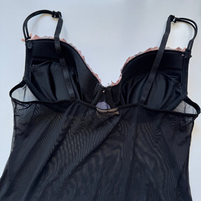 Black coquette corset top (80B)