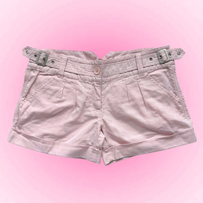 Pink Linen Y2k Shorts (S)