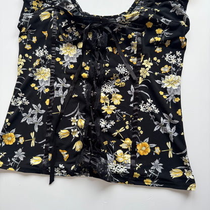 Floral Tie-Front Top (M)
