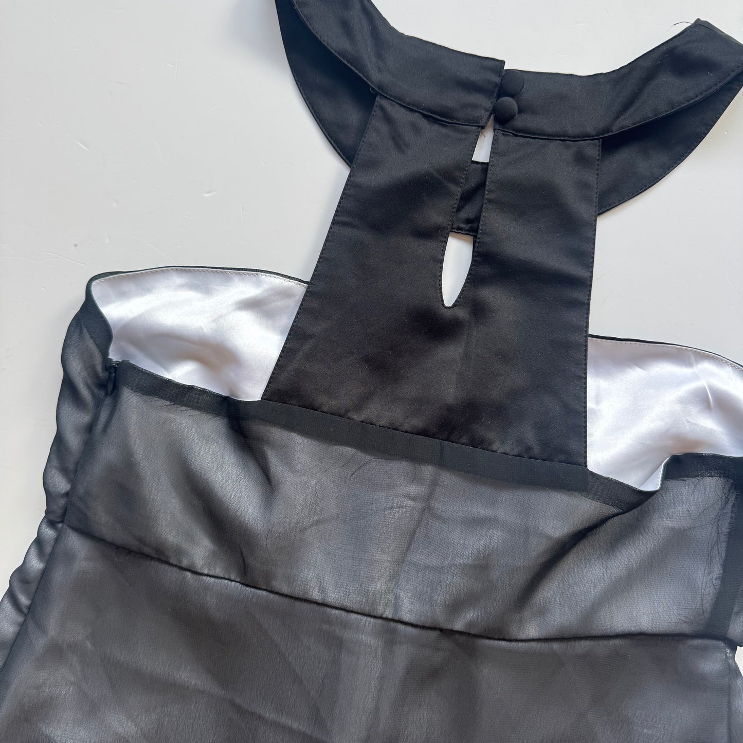 Black Sheer Vintage Dress (M)