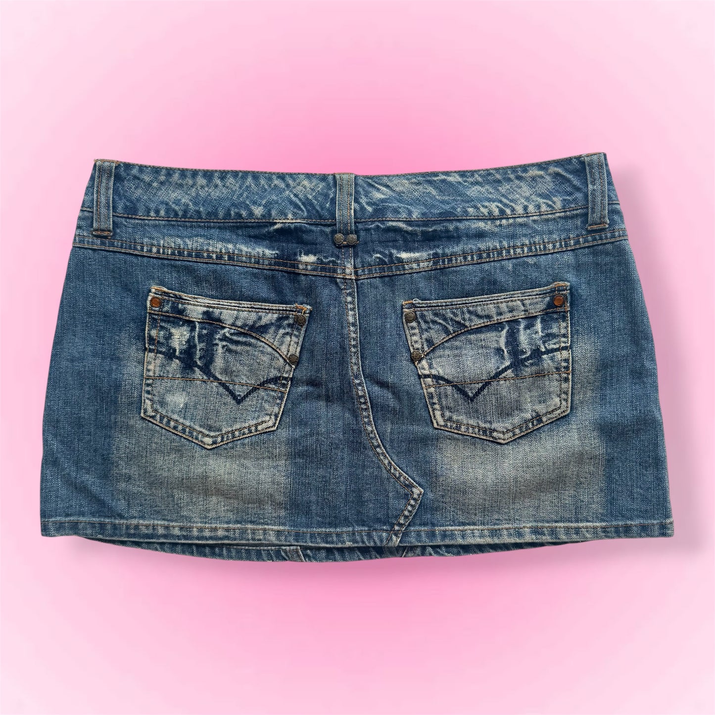 Y2k denim mini skirt (M)