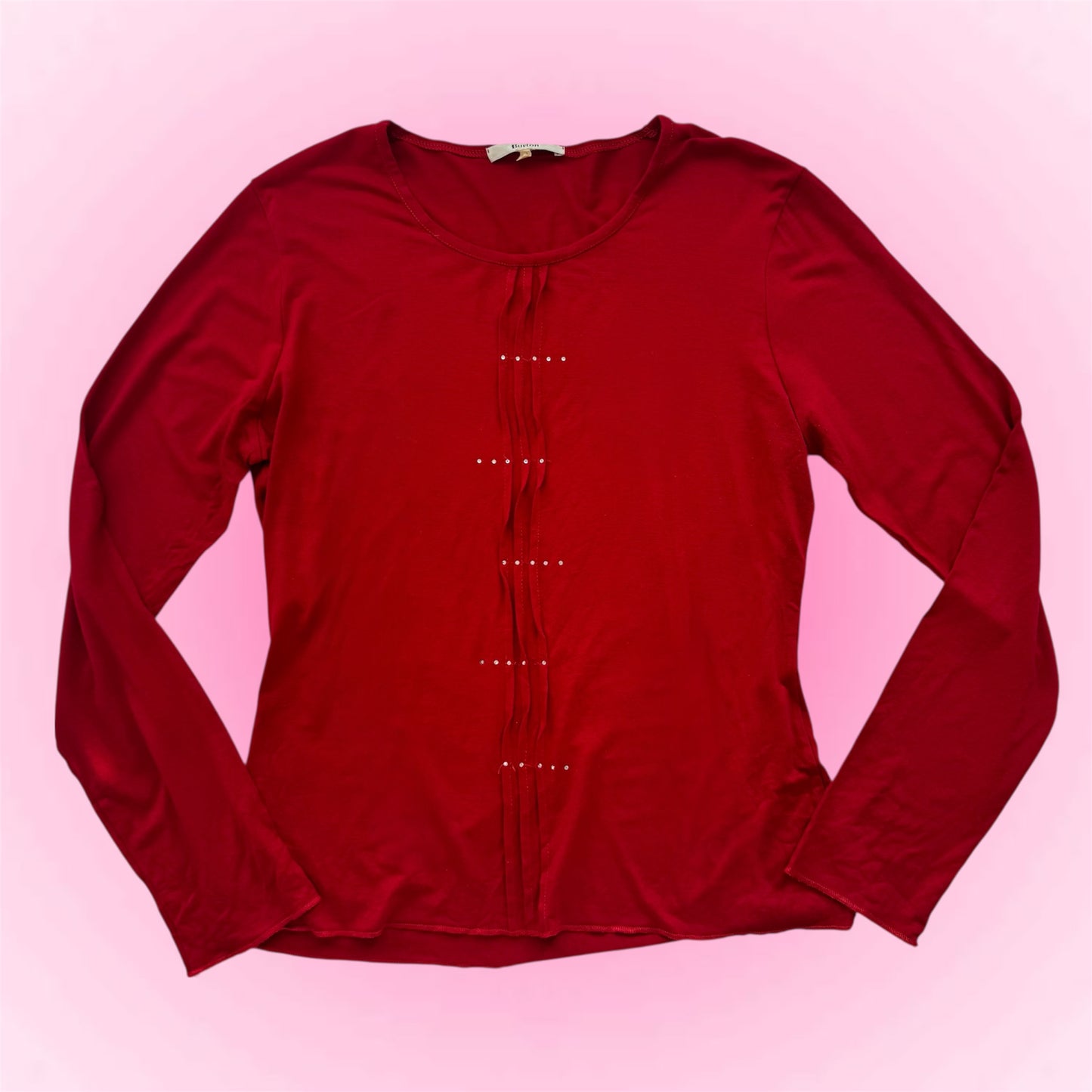 Red Rhinestone Longsleeve (M)
