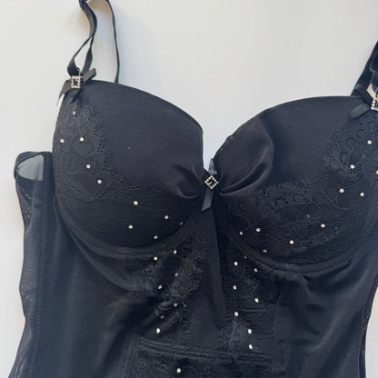 Black vintage corset (85B/C)