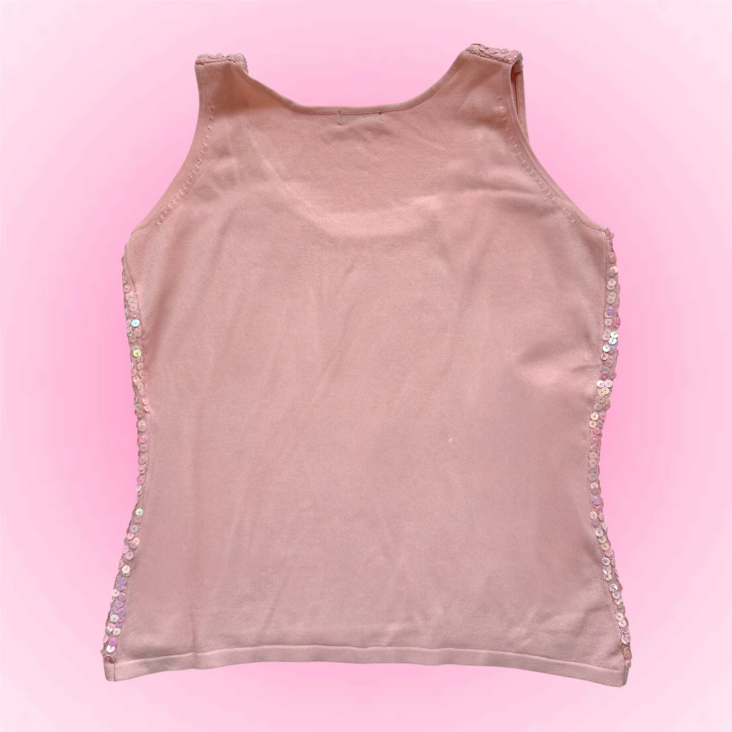 Pink Sequin Tank Top (M/L)