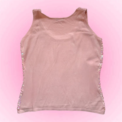 Pink Sequin Tank Top (M/L)