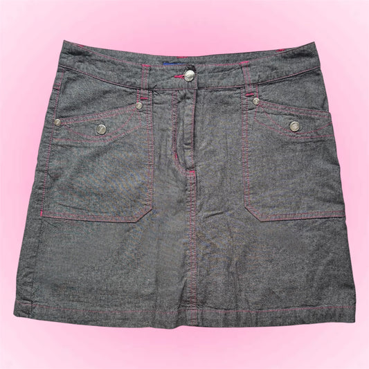 Grey Y2K Mini Skort (S)