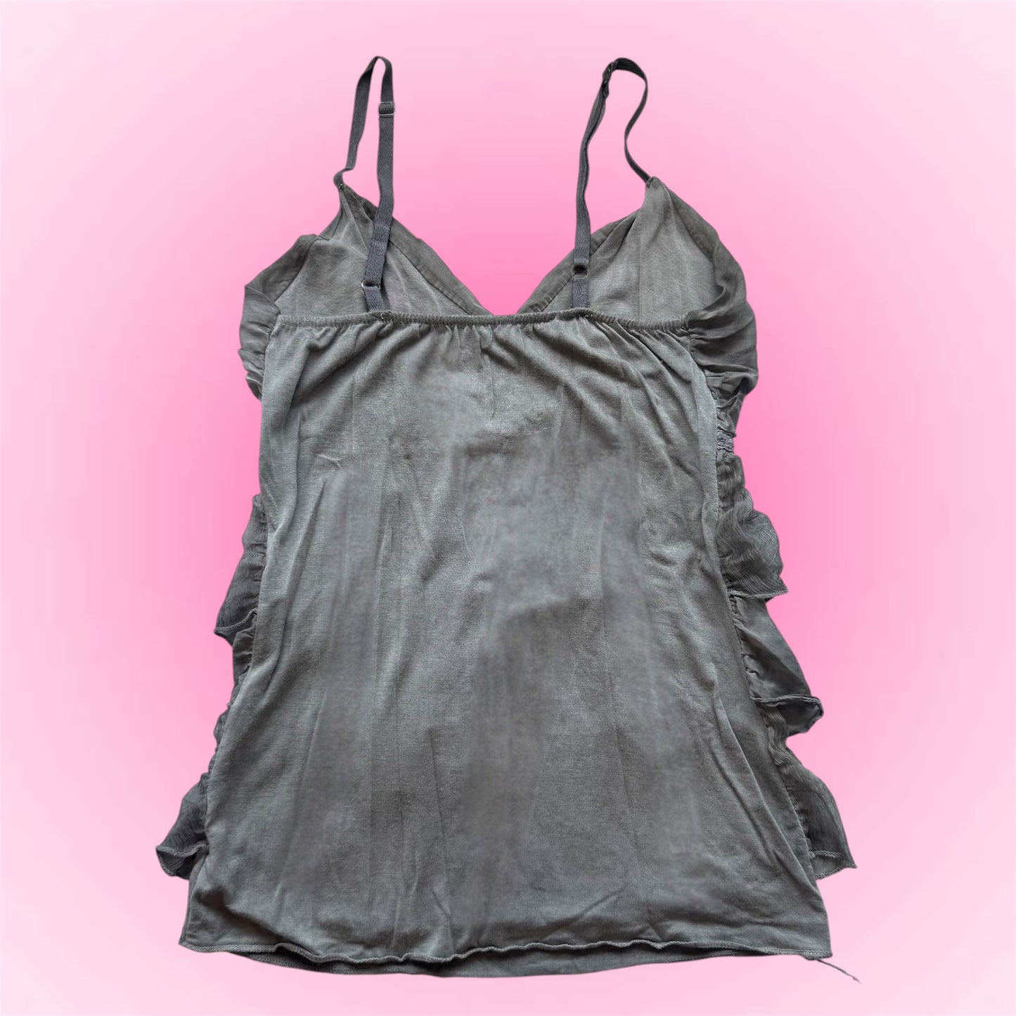 Vintage Tiered Ruffle Cami Top (XS/S)