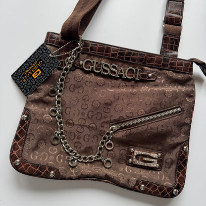 Brown Gussaci Crossbody Bag