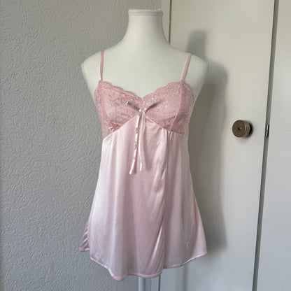 Light Pink Satin Lace Cami (S)