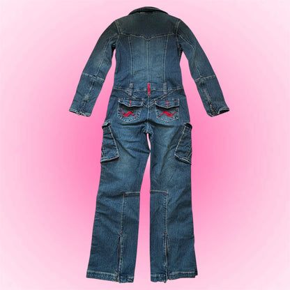 Y2k vintage denim bodysuit (XS)