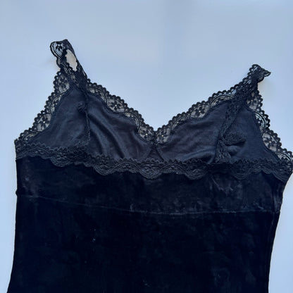 Black velvet top (M)