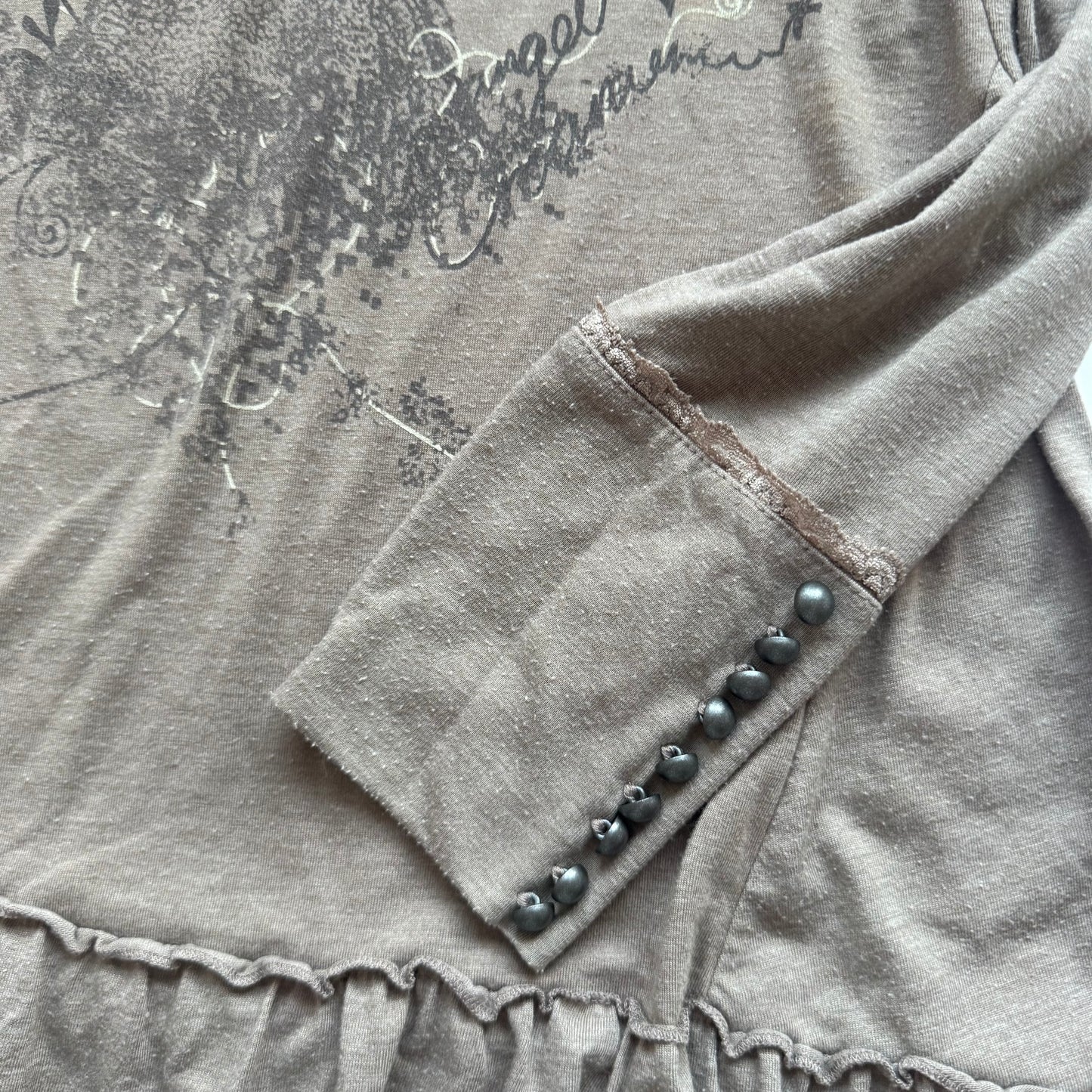 Grey Fairy Ruffle Hem Dress (M)