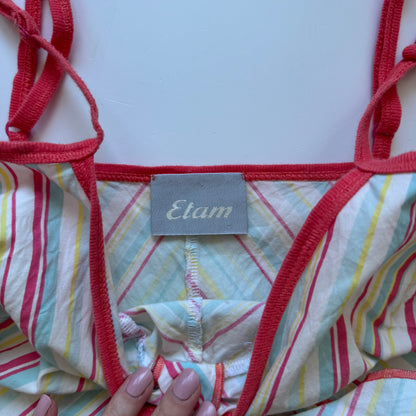 Pastel Striped Y2K Cami Top (XS)