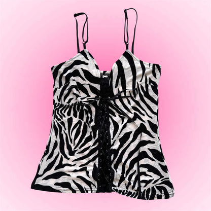 Zebra cami top (S)