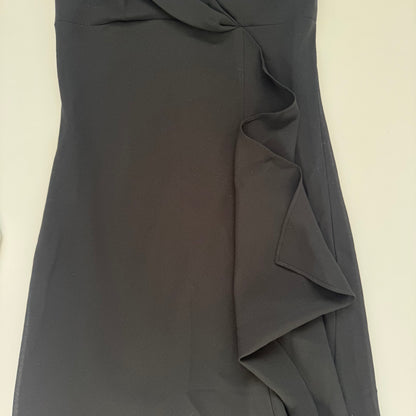 Black vintage ruffle dress (XS)