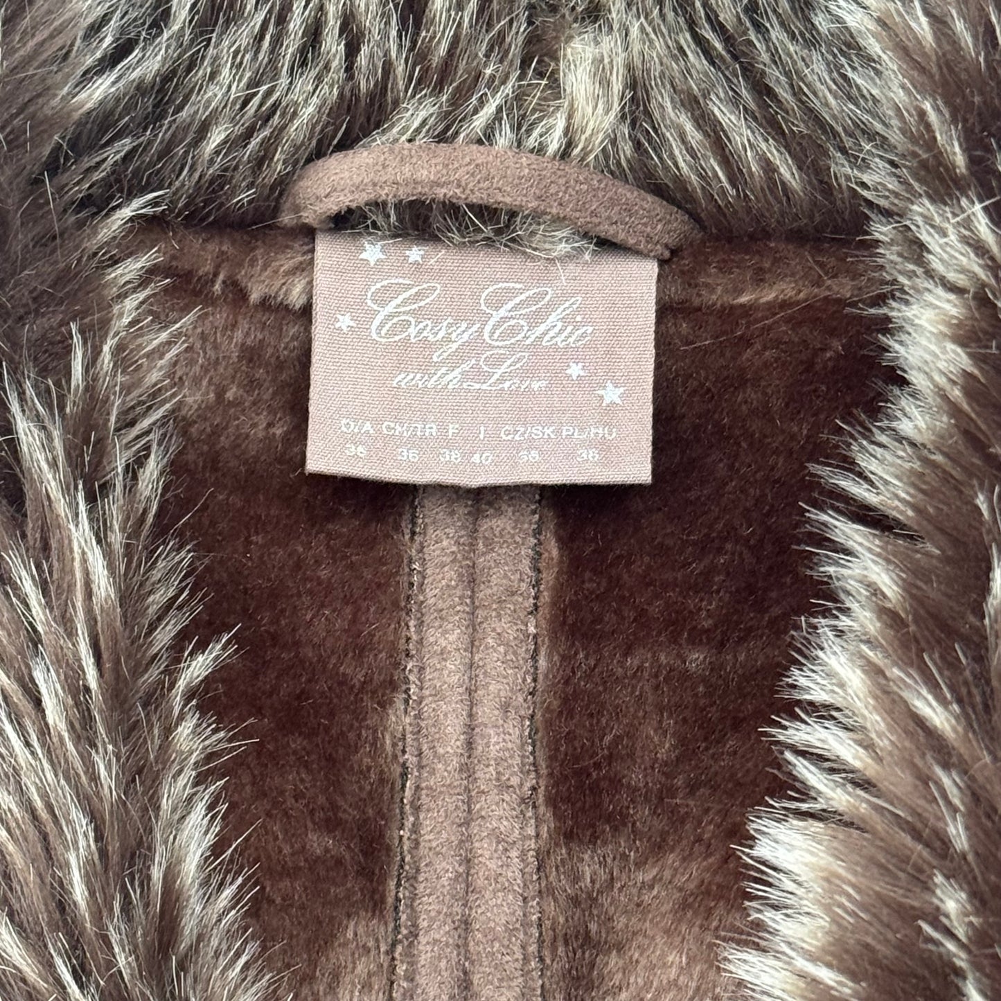 Vintage brown afghan coat (S)