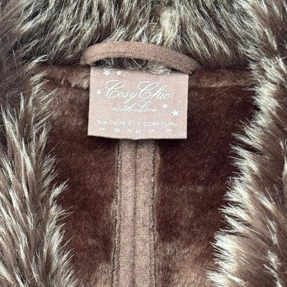 Vintage brown afghan coat (S)