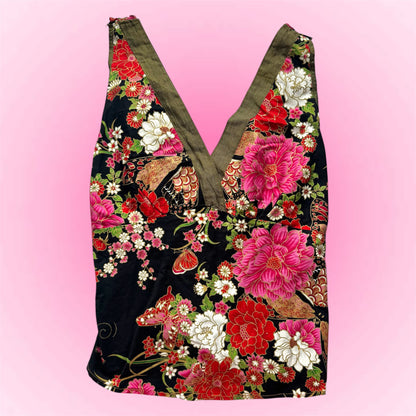 Floral Y2K Sleeveless Top (S)
