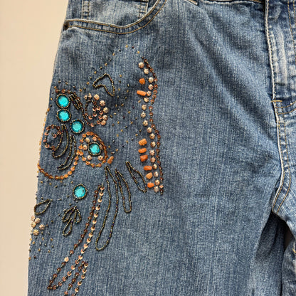 Beaded Y2k Jeans (L)