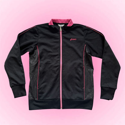 Black/pink Asics sport jacket (M)